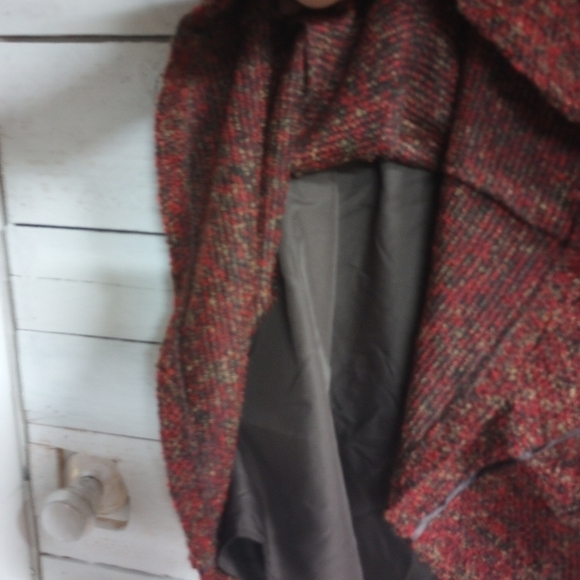 Coldwater Creek Women's Size Small Dark Rust Tweed ALine Knee Length Lined Skirt - Picture 4 of 7